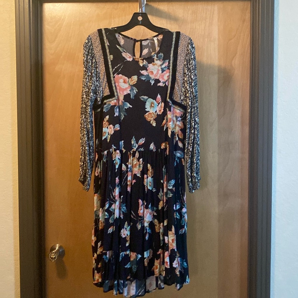 Uncle Frank Black Floral Dress